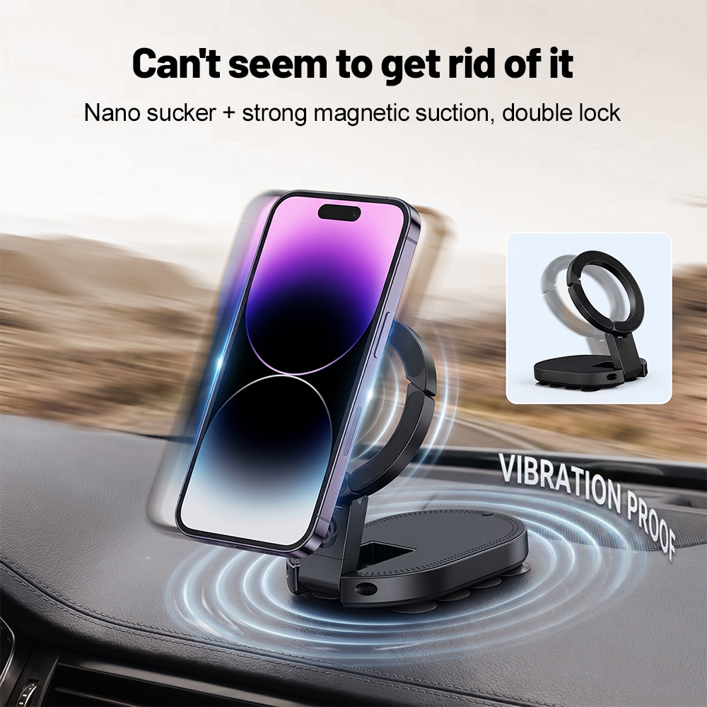 Drone Camera Stabilized - 360° Rotation 3‑In‑1 Suction Cup Magnetic